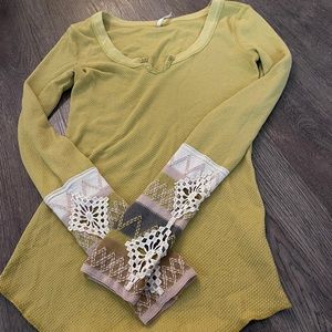 Free people waffle top